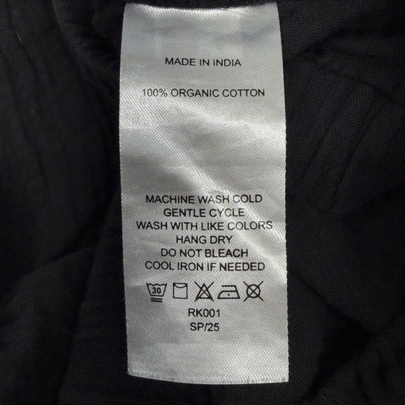 Quince Organic Cotton Gauze Straight Leg Pants Black Size Large - Picture 5 of 6